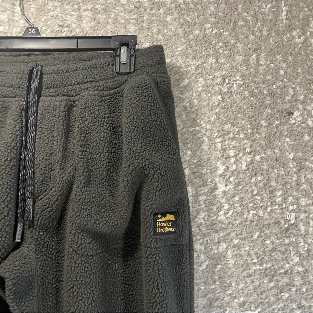Howler Bros Fleece Pants Men Small Pelusa Fleece Grey Sweatpants Winter Joggers - Picture 3 of 11